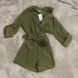 Army green romper
